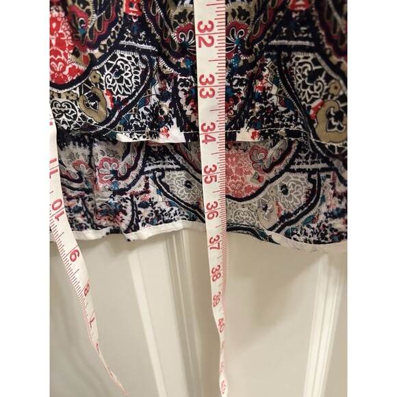 Umgee USA Women’s Tunic Dress Embroidered Boho Hi Low Medallion Gathered Hem Med - Picture 6 of 7